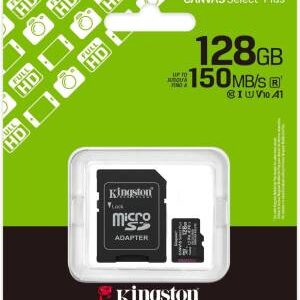 Kingston Micro SD 128GB Cl10 Canvas S.Plus SDCS3/128GB +Ad.SD