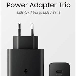 Samsung Caricatore 65W Trio EP-T6530 FC USB-C+USB-A Black