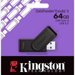 Kingston Pendrive USB-A 3.2 64GB DTXS/64GB Nero/Nero