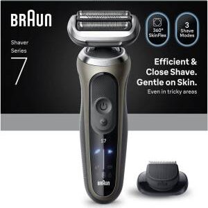 Braun Rasoio Elettrico Serie 7 Wet&Dry 3 Lame 72-C1200S Gold