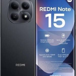 Xiaomi Redmi Note 15 6+128GB 6.77" NFC Black DS ITA